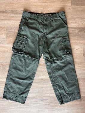 Boy Scouts of America, Youth 22, Zip Off Convertible Outdoor Cargo Pants, Green